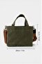 Canvas Strap Daily Use Shoulder and Hand Bag Tote Bag - Hard Fabric - 5