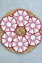 Set of 6 Floral Embroidered Presentation Napkins – Linen Fabric Coffee Napkins & Party Table Napkins