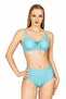 Women's Underwire Supported Plus Size Light Blue High Waist Bikini Set