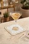 Liva Gold 6-Piece Cocktail Coffee Presentation Napkin Maras Work Glaze Embroidery Embroidered Presentation Napkin - 5