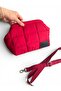 Red Puffer Gizli Burslu Clutch Hand/Shoulder Bag - 5