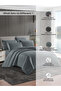 4-Pcs Geometric Duvet Cover Set, Queen Size 200x230 cm, Brushed Microfiber Fabric(Without Filler) - 6