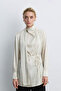 Blazer with Puanty Pattern and Shawl Detail - 2
