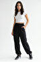 100% Cotton Lace-Up Trousers with Elastic Cuffs and Pockets - 7