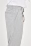 Men's Gray Baggy Fit Elastic Waist Double Pleated Comfortable Fabric Trousers - 7