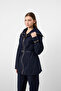 Navy Blue Women's Premium Set with Flowy Cotton Texture and Layered Detail with Waist Belt - 5