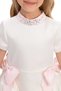 3-7 Years Old Girl's Evening Dress Wedding Birthday Model Ecru Collar with Stone Detail-3 Y - 5