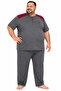 Men's High Quality Short-Sleeved Plus Size Pajama Set 19497 - 2