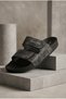 Daily Velcro Gray Smoked Comfort Daily Men's Slippers 7039 7019 - 2