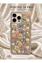 Luxury Rhinestone Floral Case for iPhone 14 Pro | Crystal Bling Shockproof Cover