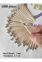 1000 Pieces of Decorative Silver Mini Ball Beaded Toothpicks 6.5 cm - Bead Size 5 mm