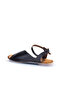 Black Leather Women's Sandals 01Wn5001 - 4