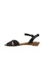 Black Leather Women's Sandals 01Wn3808 - 3