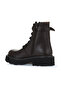 Brown Flotter Leather Women's Flat Boots 01Wr3400 - 5