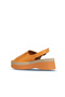 Orange Light Leather Women's Flat Sandals 01Wy8208 - 4