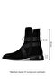 Black Suede Women's Flat Boots 01Wf3501 - 3