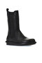 Black Leather Women's Flat Boots 01Wv7506 - 2