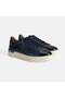 Men's Navy Blue Lace-Up Leather Casual Shoes