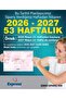 A4 2026-2027 مخطط أسبوعي لمدة 53 أسبوعًا باللون الوردي
