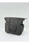 Sn-4003 Crinkle Shoulder Bag Handbag Shoulder Bag Daily Use Dark Gray - 3