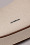 Women's Cream-Brown Canvas Half Moon Handbag 242 - 3