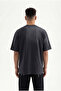 Men's m Logo Patched Washing Oversize T-Shirt Black - 3