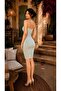 Khaki Green Thin Strap Draped Midi Dress - 4