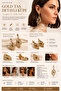 Women's Gold Stone Detailed Earrings - 3
