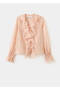 Flounced Lyocell Blouse - 3