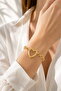 Women's Bracelet Ellipse Interlaced Chain Zircon Stone Heart Bracelet - 2