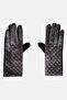 Women 1 Pair Velvet Quilted Gloves, Gray