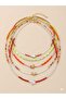 A Quality Handmade 5-Piece Advantageous Package Special Design Mixed Sand Bead Women's Necklace Set - 5