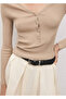 V-neck Rubber Knit Sweater - 6