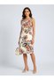Women's White Sleeveless Dress – Colorful Floral Pattern and Summer Light Fabric |   Frn Line