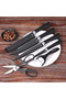Kitchen Knife Set 6 Pcs includes a chopper, bread knife, paring knife, scissors, and ceramic peeler | WIDGETS MATRIX - 6