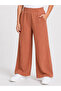 Girl's Salmon Wide Leg Bubble Textured Pocketed Pants - Relaxed Fit Single Bottom - 2