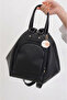 Women's 3-Section Backpack Shoulder and Hand Bag Daily Hobo - 3