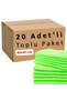 Pack of 20 Green 40X40 cm Microfiber Kitchen and General Cleaning Cloths, Micro Fiber Cloth - Glass, Car