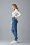 Women's Mom Fit Straight Leg Classic Blue Jeans - 5