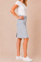 High Waist Denim Skirt for Women – Midi Length Denim Skirt with Back Slit, Casual & Office Stylish - 7