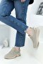 Knitted Beige Sports Shoes 062 - 3