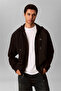 Long Sleeve Eu 350 Terry Monogram Full Zip Hooded Men's Black Tracksuit Top Lv04 - 2