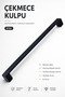 Furniture Kitchen Bathroom Cabinet Drawer Cupboard Door Handle Handle Black 224 mm Metal Handle