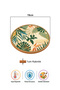 Tropical Leaf Patterned Cork Trivet Pot Pan Mat 19cm Diameter 1cm Thickness - 2