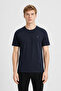 Men's Navy Blue Standard Cut 100% Cotton T-Shirt