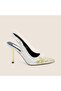 Turquoise Embroidery Detailed Heeled Shoes - 2