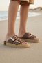 Bohonomad Brown Straw Bohonomad Sydney Women's Buckle Slippers 24Sydney - 2