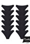 Women's 12-Pack Black Cotton Lycra Bikini Panties