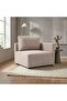Benjo Corner Wedge Fabric Modular Sofa | Single Seater Chair | L92xW92xH90cm - Champange