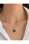 Black Enameled Double Steel Necklace |   316L Stainless |   Gold/Silver Color |   Water Resistant-Gold
